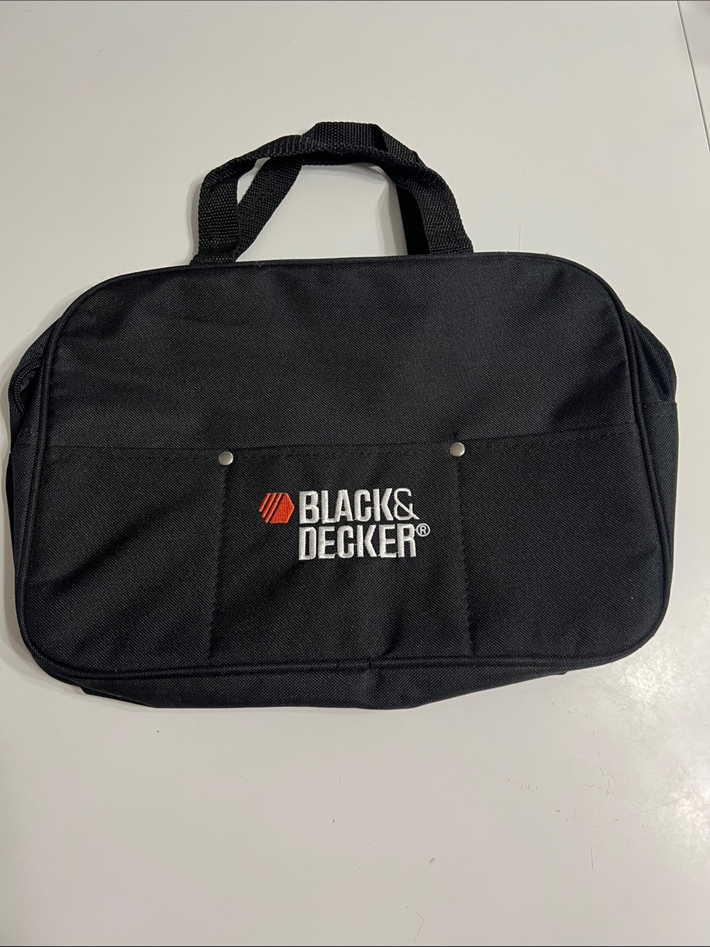 Black & Decker Black and Orange Logo Travel Toiletry/Tool Bag